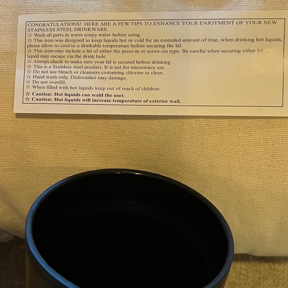 Mercedes Benz Insulated Travel Coffee Cups Set two! Black w Silver Mercedes Logo - Picture 9 of 9